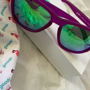 Goodr purple and green sunglasses